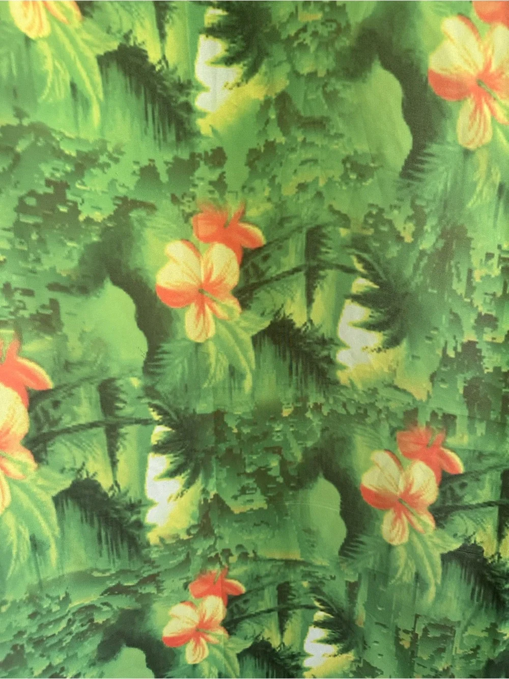 Green Tropical Floral Sarong